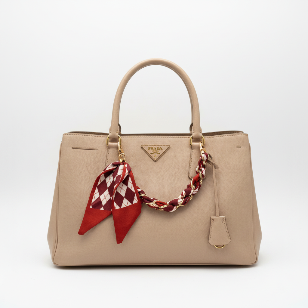 Prada Galleria Cameo Beige Saffiano Leather Bag