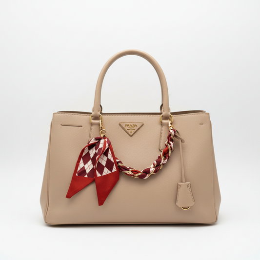 Prada Galleria Cameo Beige Saffiano Leather Bag