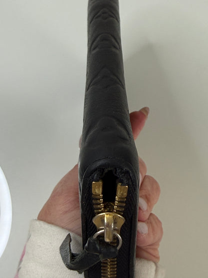 Louis Vuitton Black Emprente Zippy Wallet