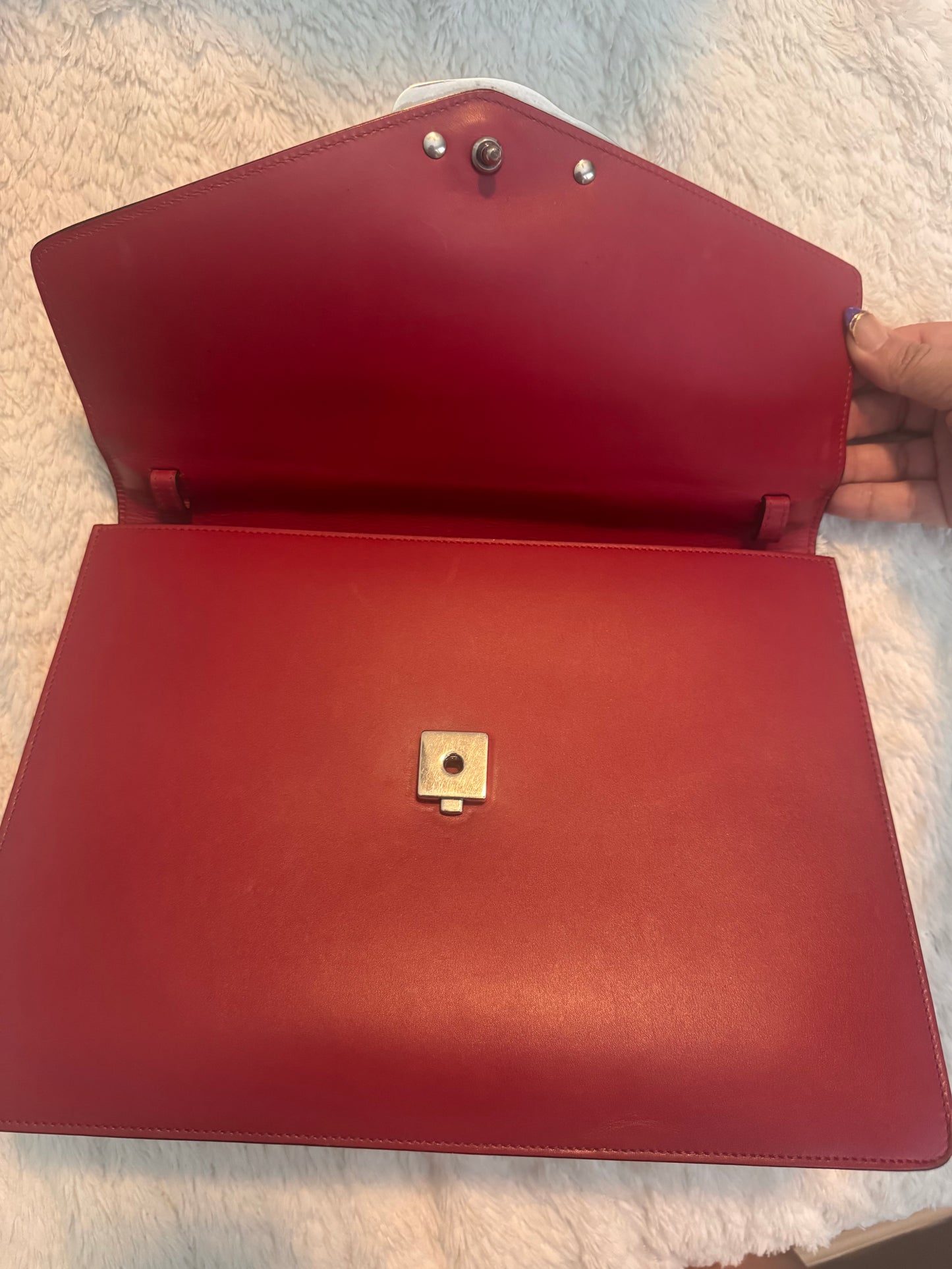 Gucci Red Lilith Bamboo Top Handle