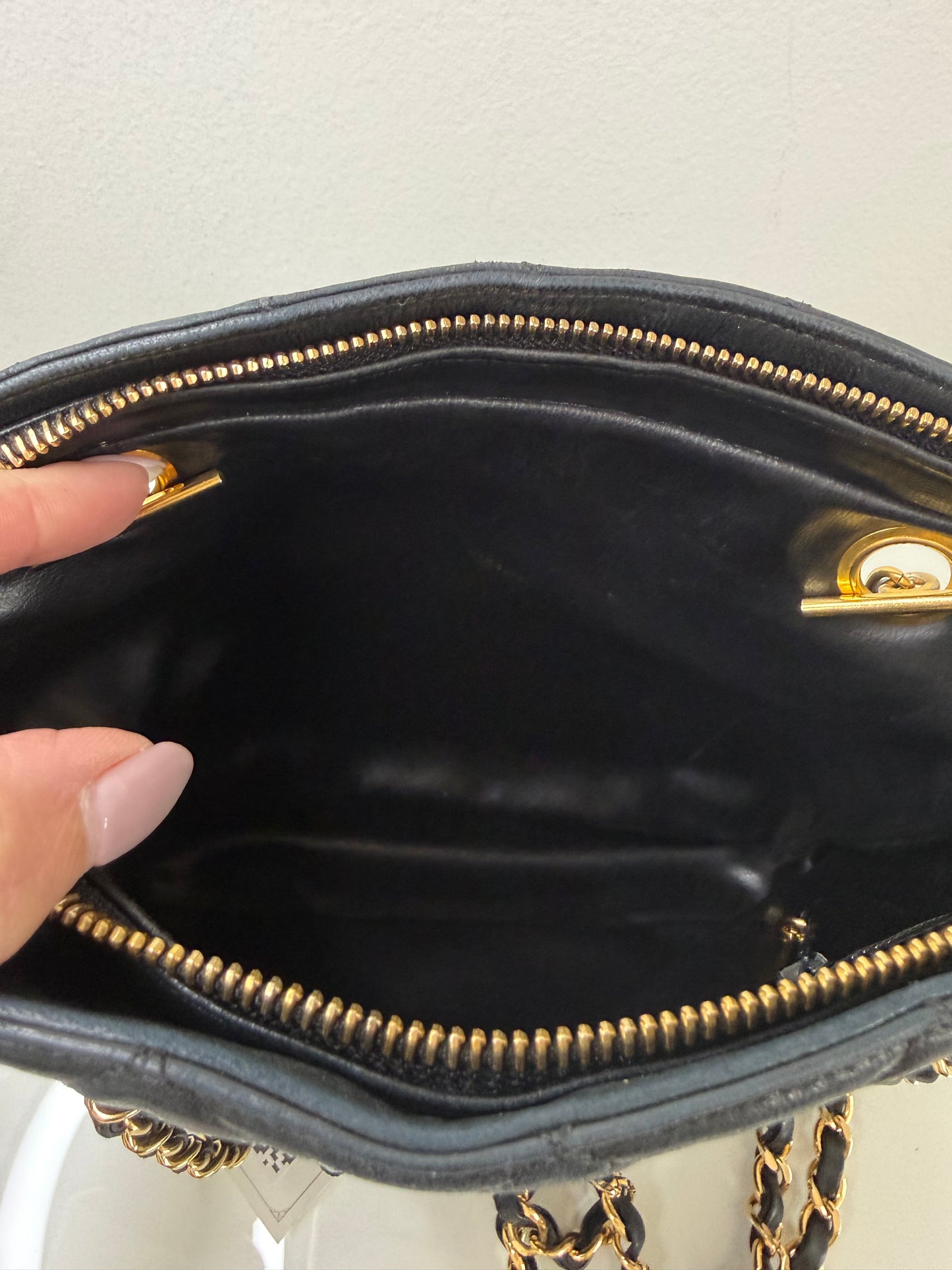 Chanel Black Vintage Quilted Black Lambskin Bag