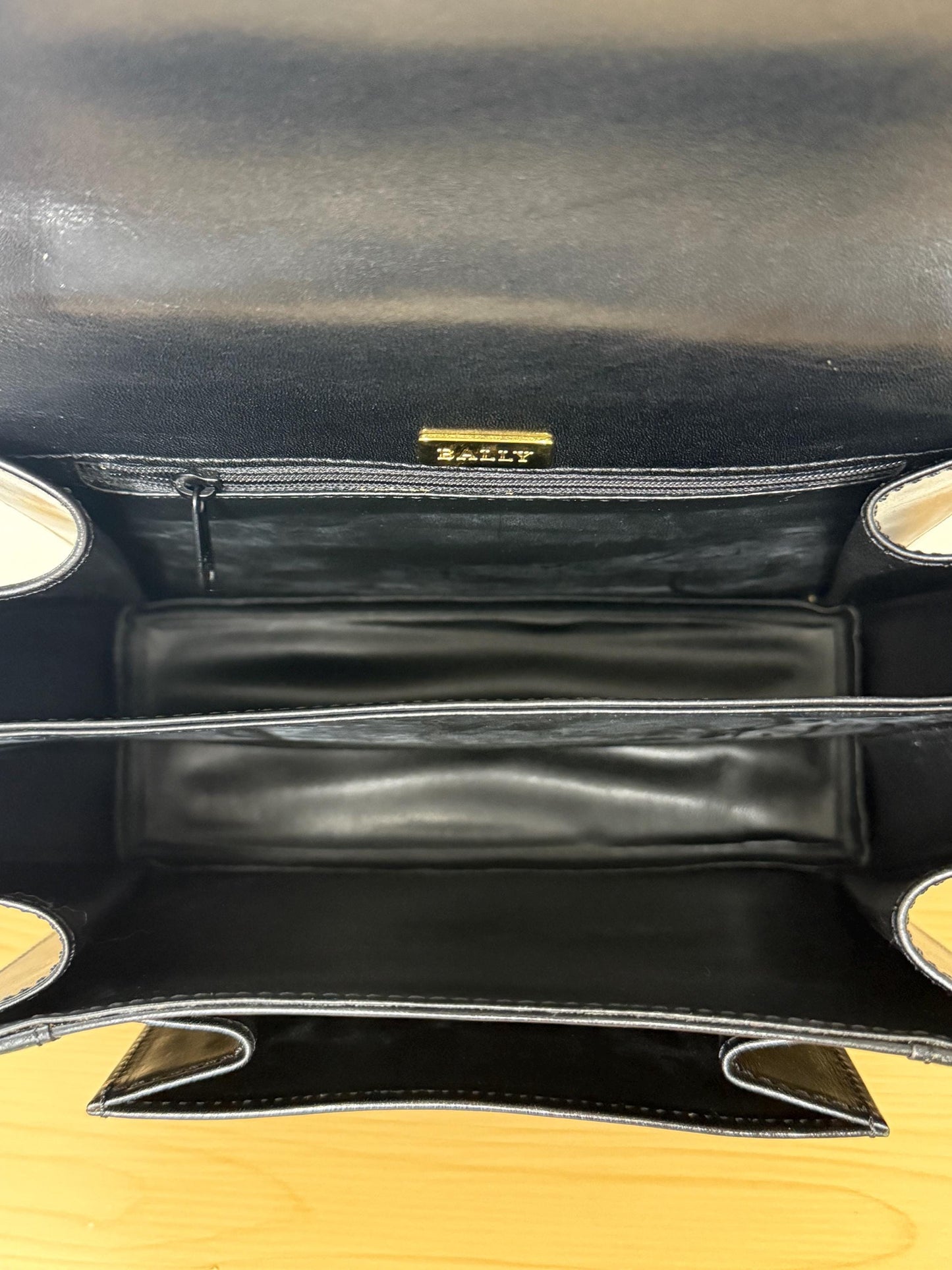 Bally Vintage Black Top Handle Bag