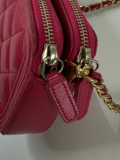 Chanel Fuchsia Pink Quilted Boy WOC