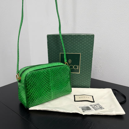 Gucci Vintage Green Snakeskin crossbody