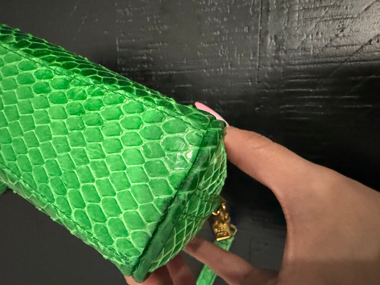 Gucci Vintage Green Snakeskin crossbody