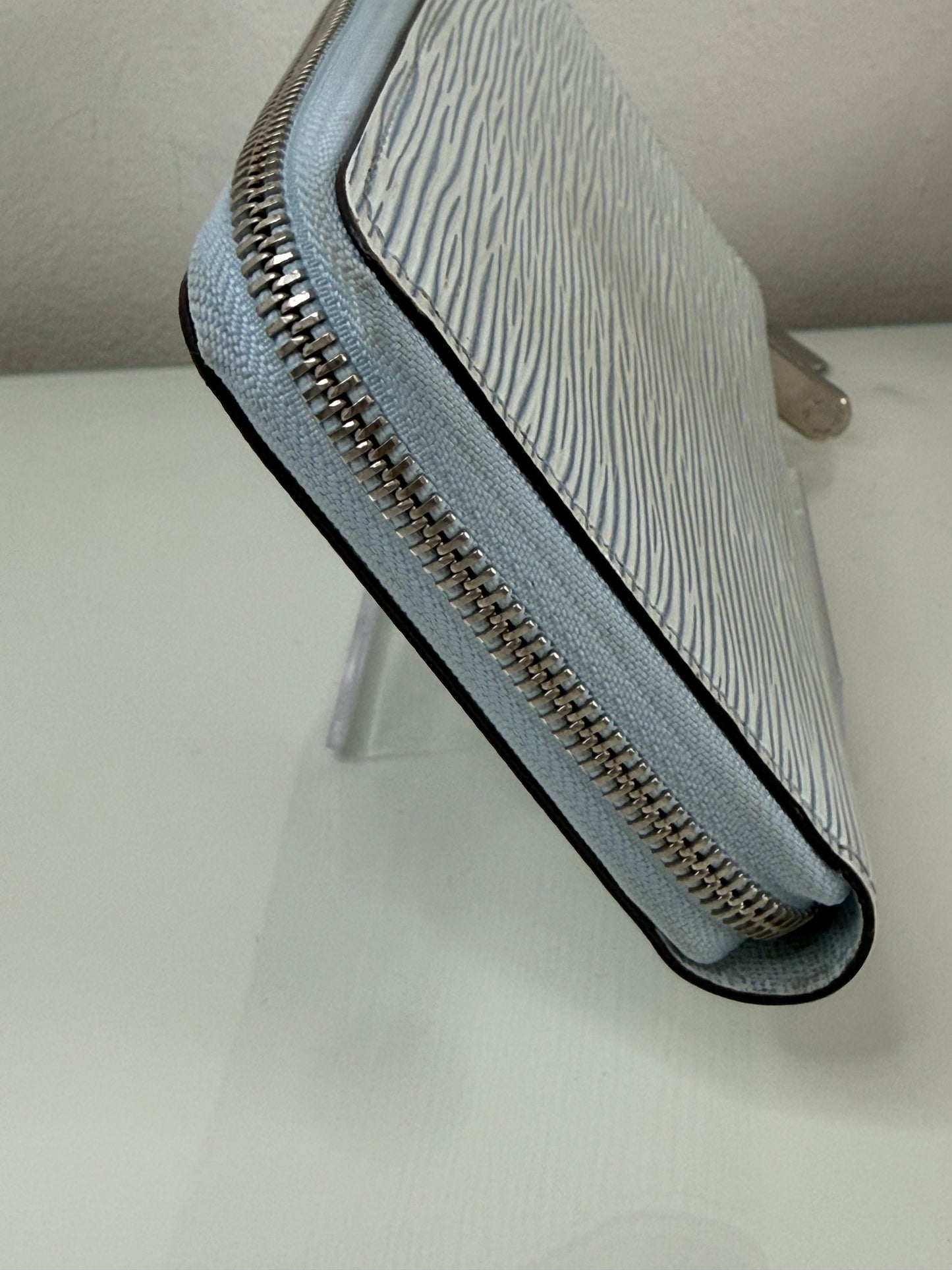 Louis Vuitton Light Blue Epi Zippy Wallet