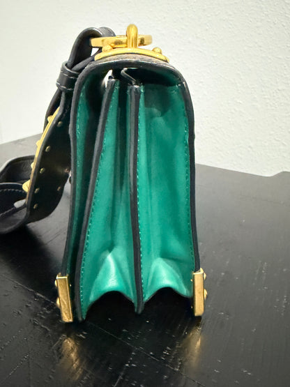Prada Cahier Green Saffiano Leather