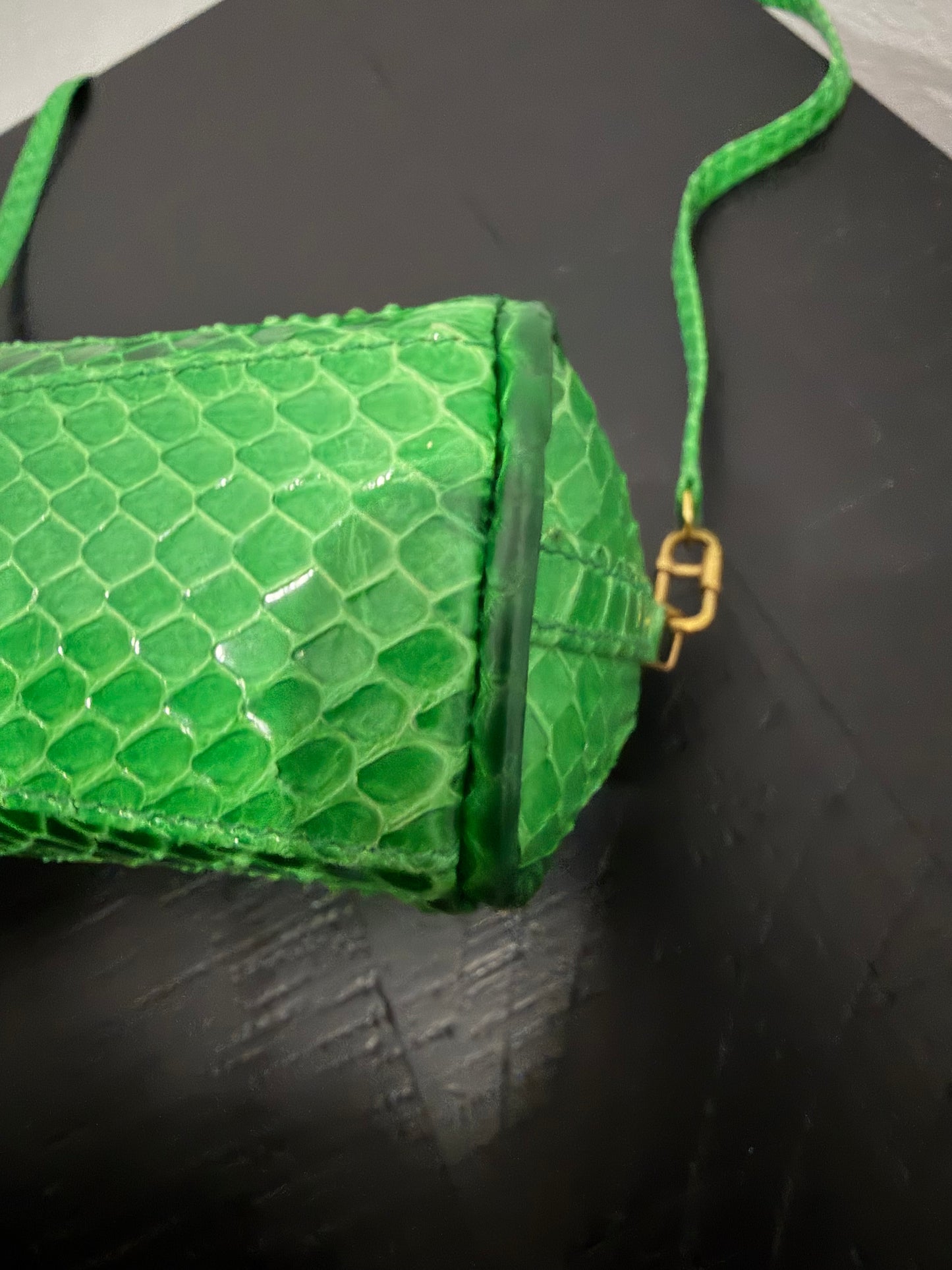 Gucci Vintage Green Snakeskin crossbody