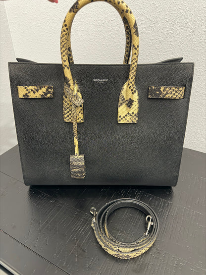 Saint Laurent Sac De Jour Python Bag