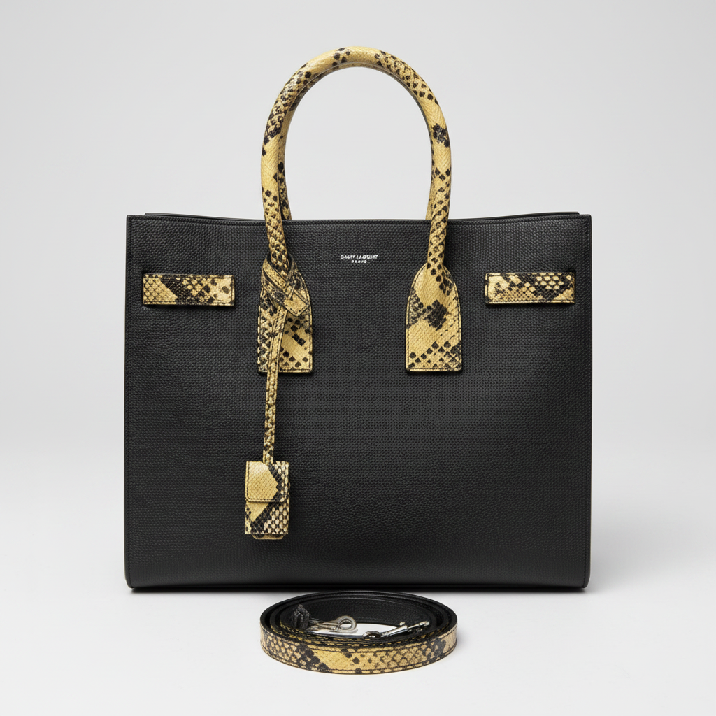Saint Laurent Sac De Jour Python Bag