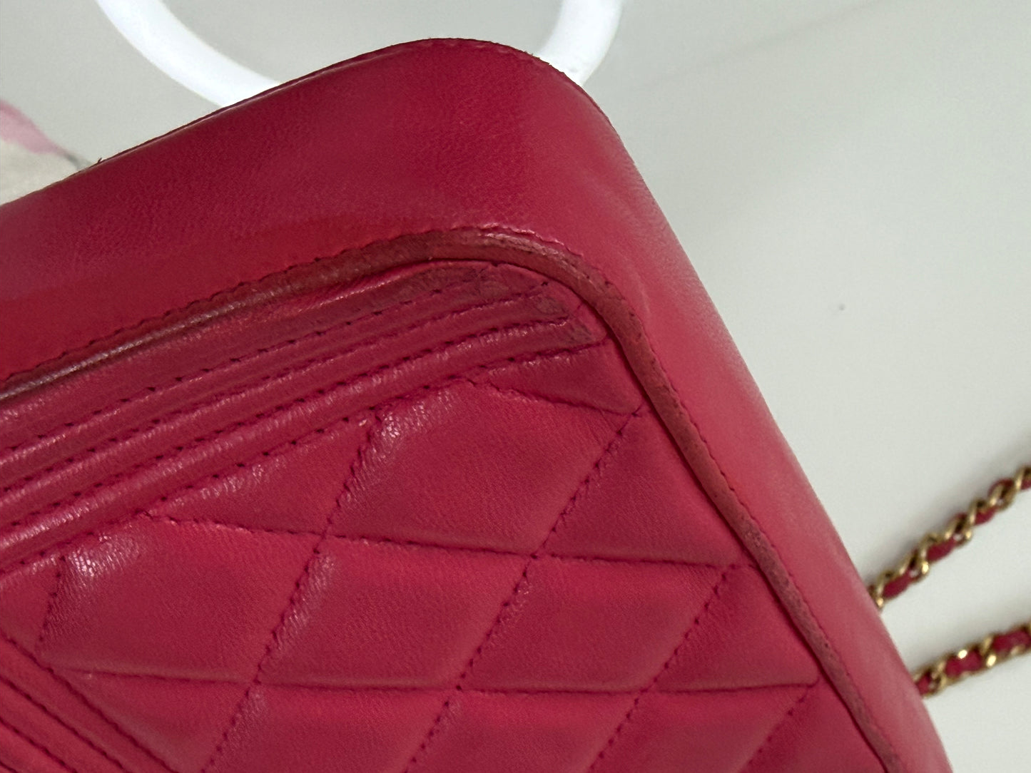 Chanel Fuchsia Pink Quilted Boy WOC