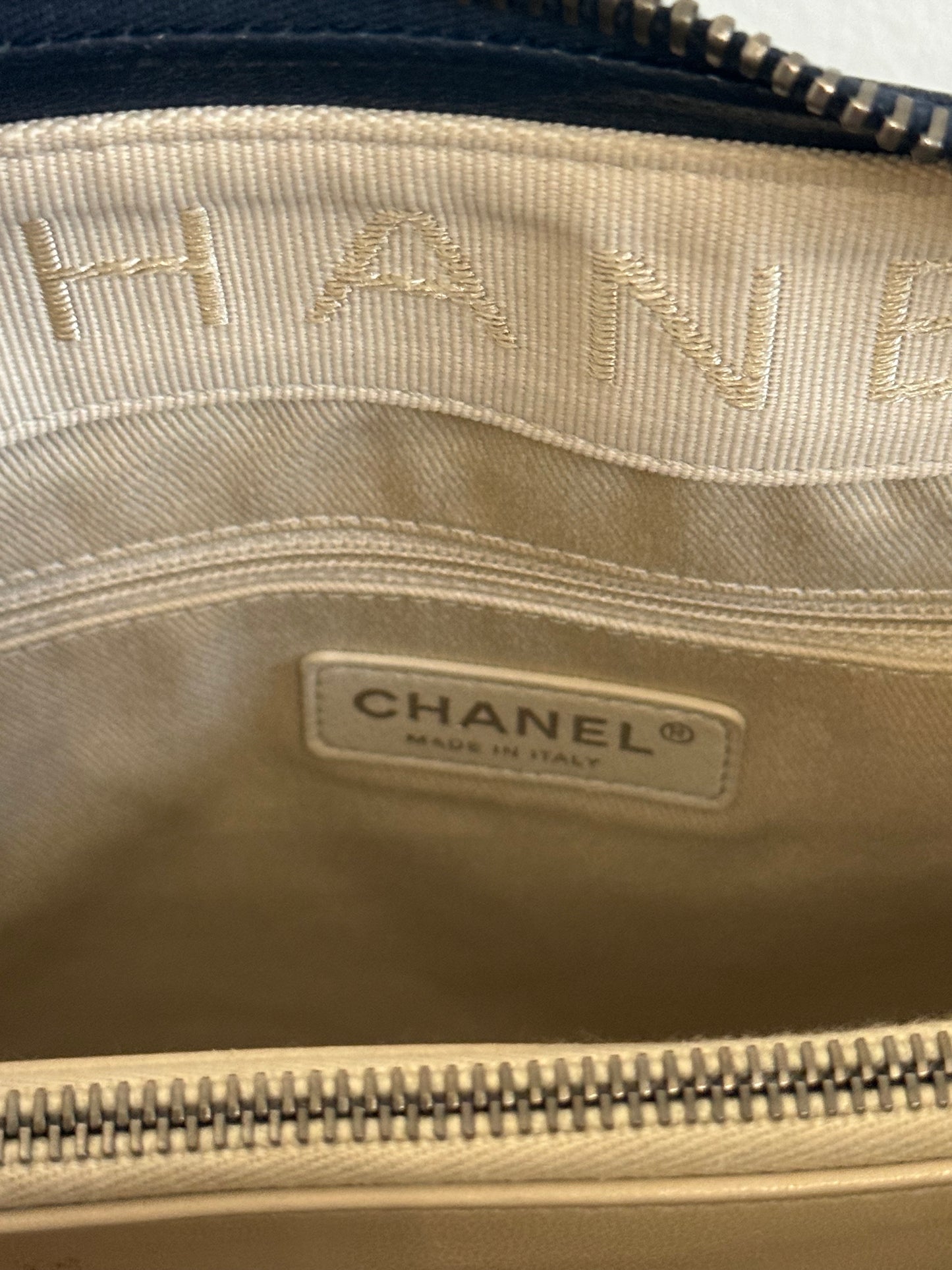 Chanel 31 RUE Cambon Navy Goatskin with Ruthenium Chain Straps Handbag