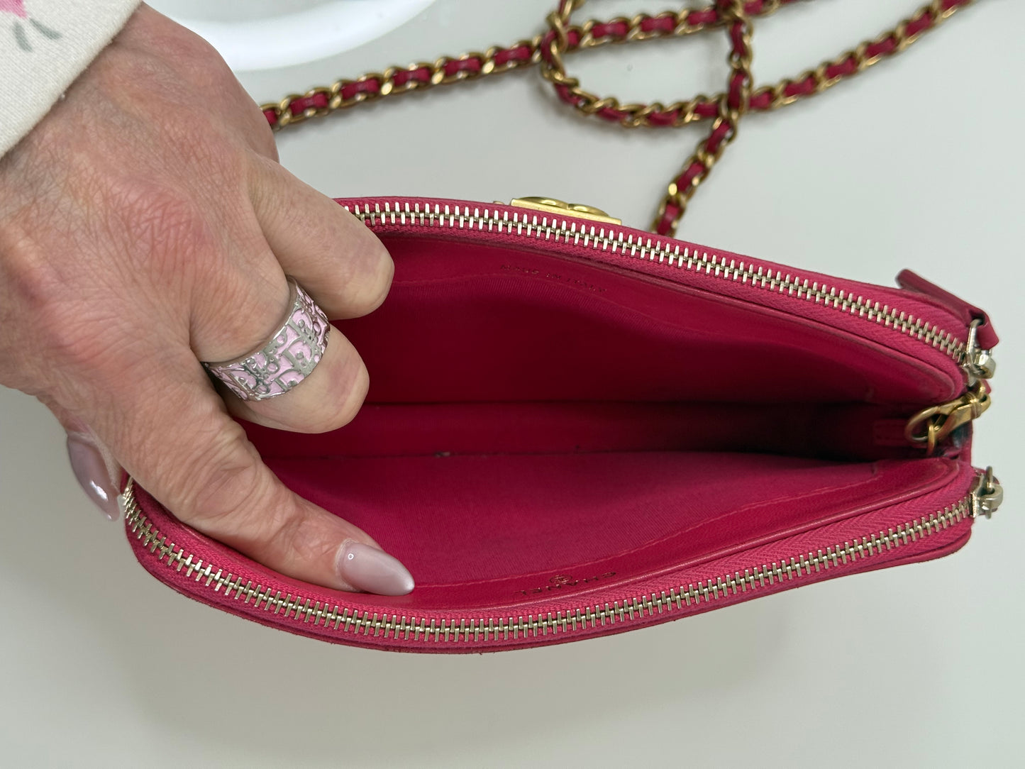 Chanel Fuchsia Pink Quilted Boy WOC