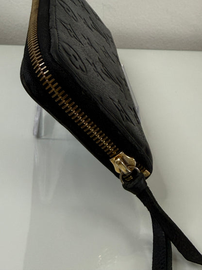 Louis Vuitton Black Emprente Zippy Wallet