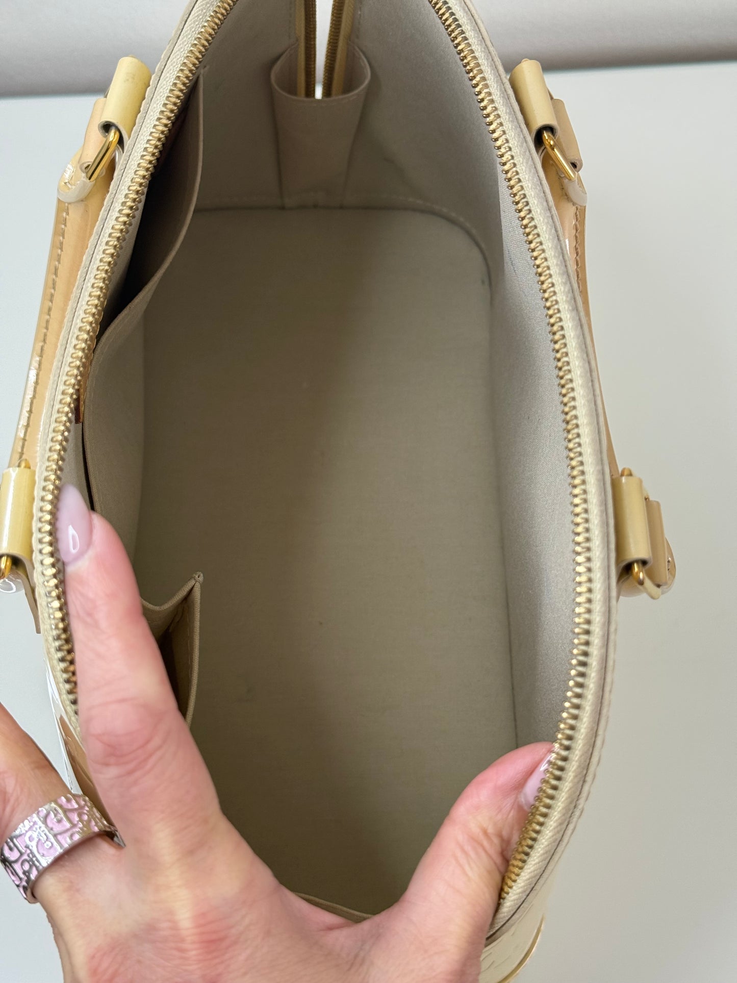 Louis Vuitton Light Yellow Vernis Alma PM