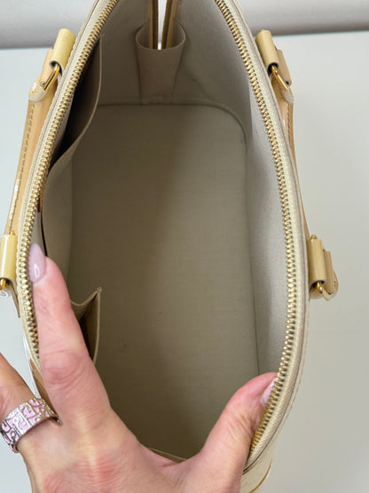 Louis Vuitton Light Yellow Vernis Alma PM