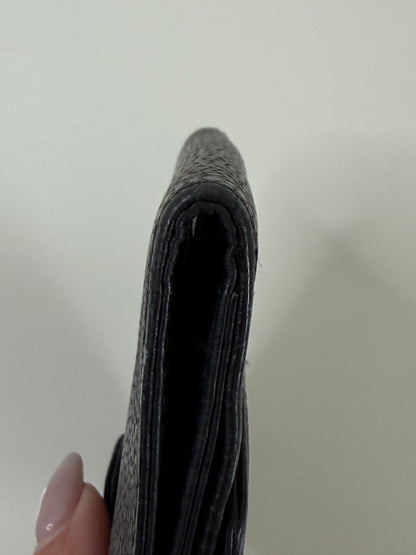 Chanel Vintage Black CC Compact Caviar Leather Wallet