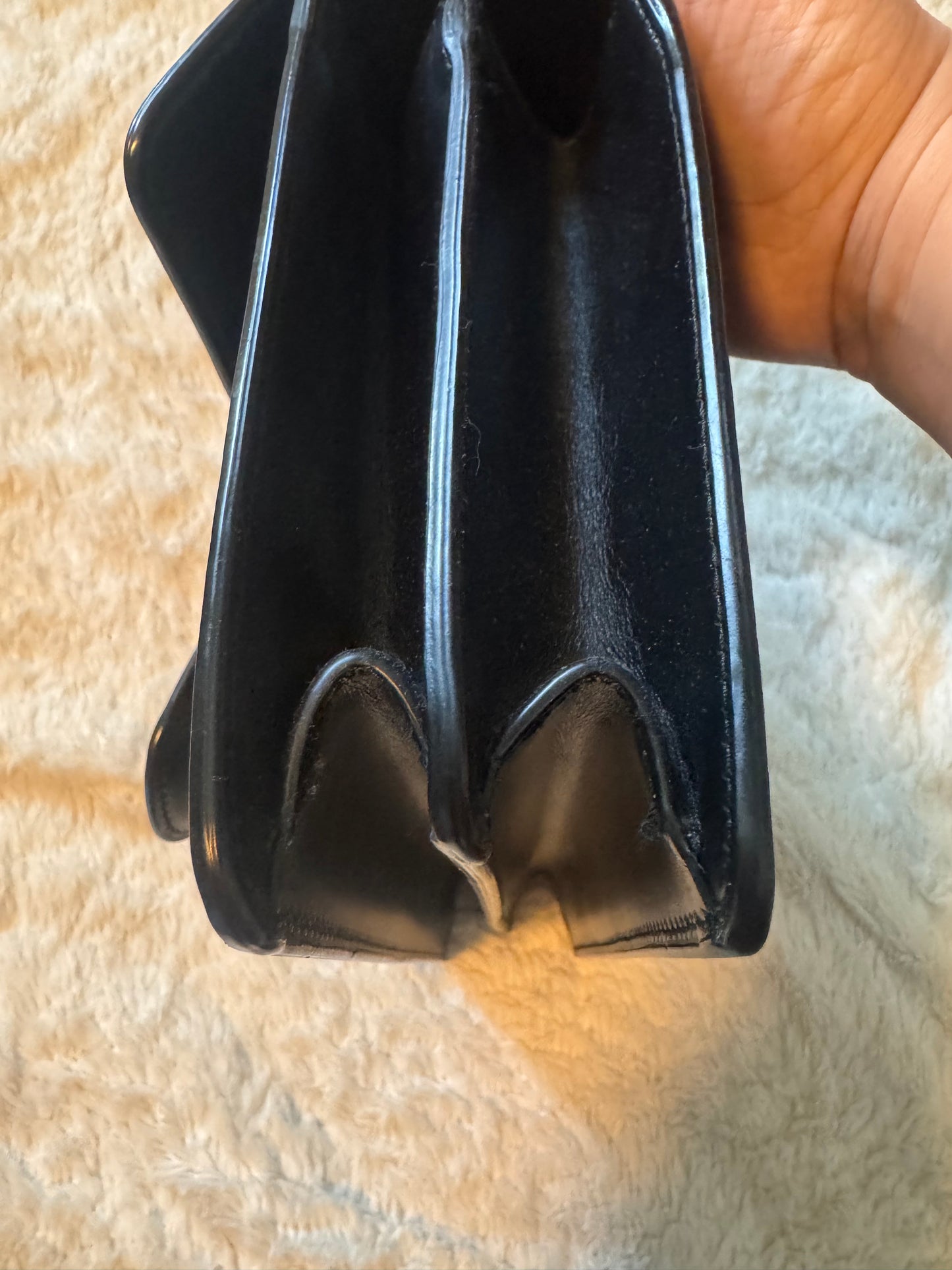 Gucci Black Smooth Leather GG Marmont Heart Shoulder Bag