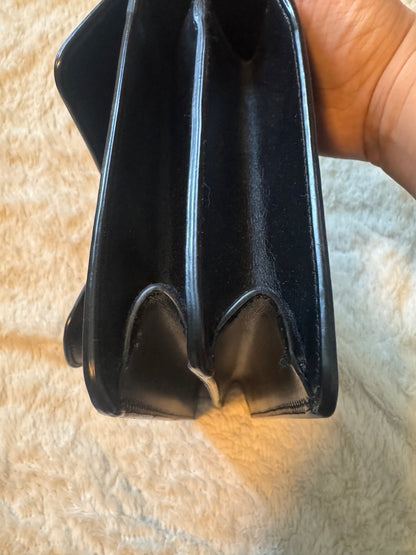 Gucci Black Smooth Leather GG Marmont Heart Shoulder Bag