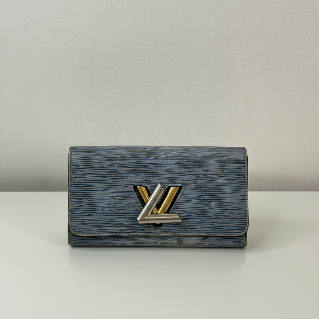 Louis Vuitton Blue Epi Twist Wallet
