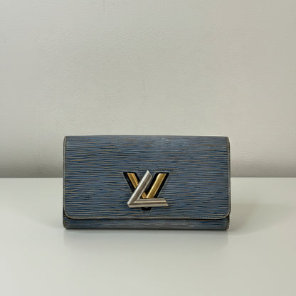Louis Vuitton Blue Epi Twist Wallet