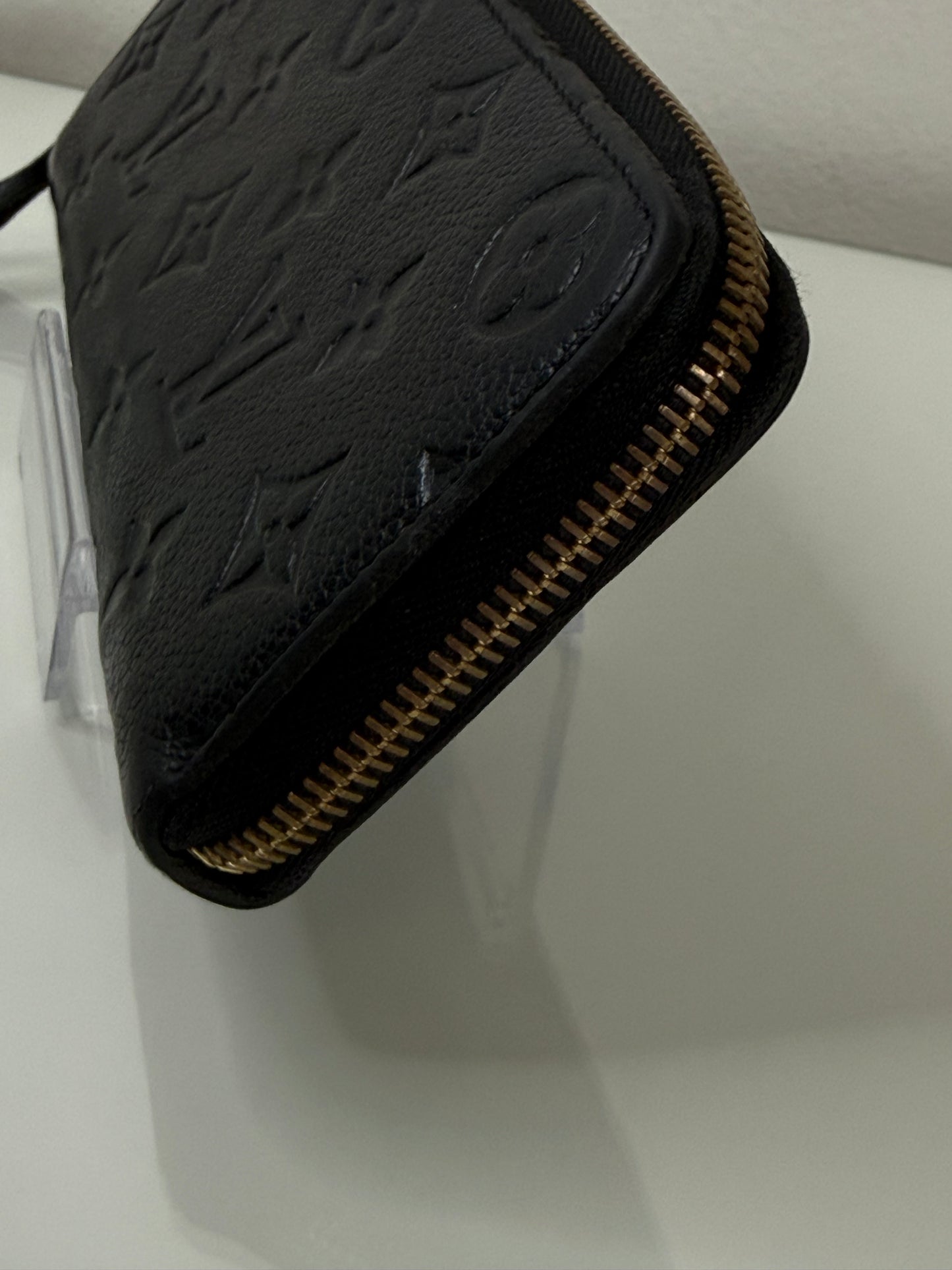 Louis Vuitton Black Emprente Zippy Wallet