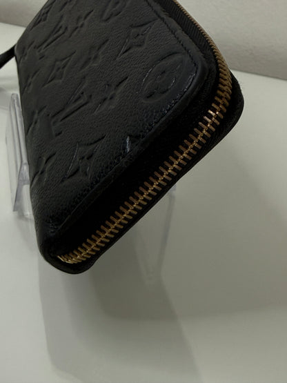 Louis Vuitton Black Emprente Zippy Wallet