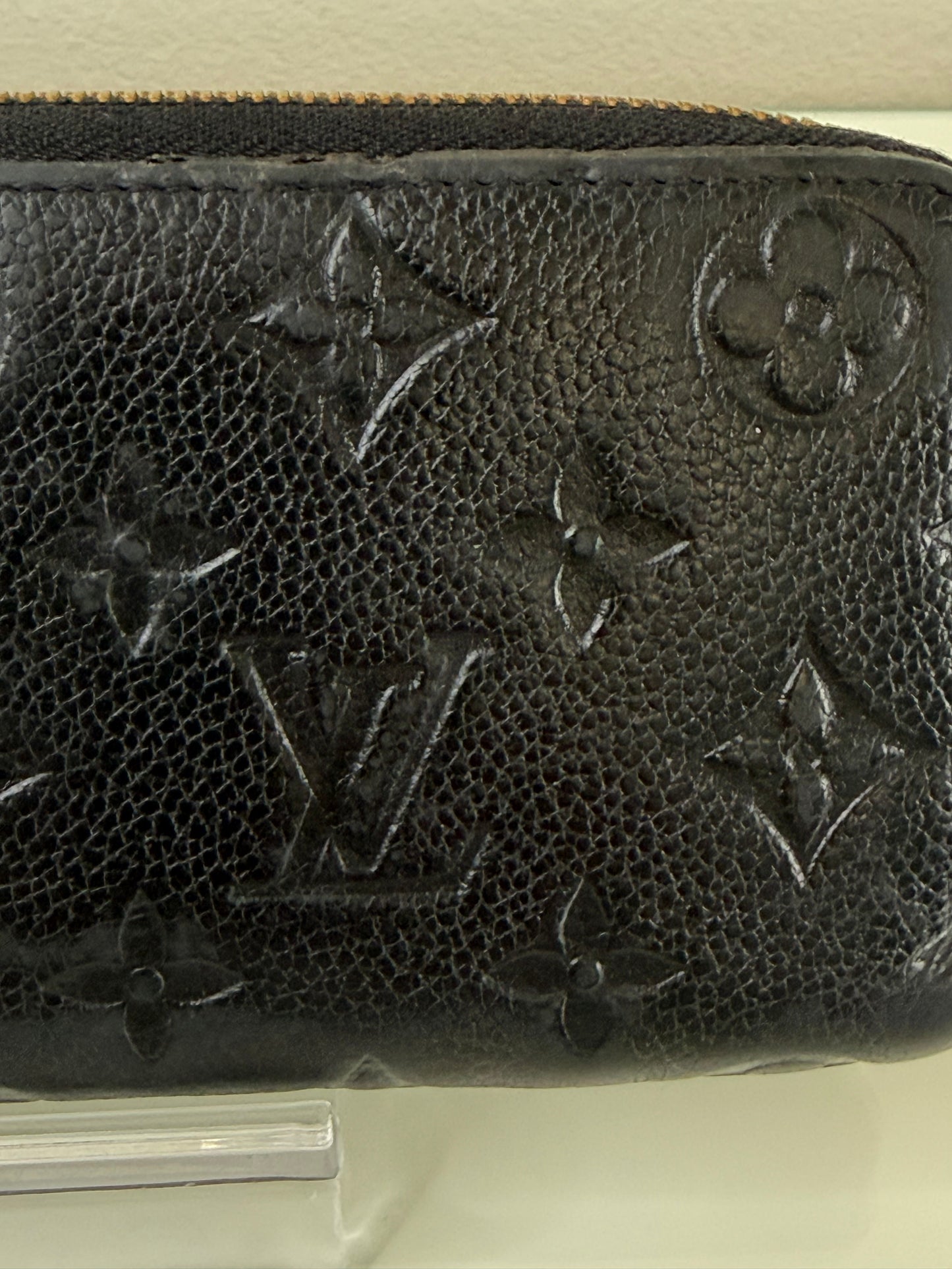 Louis Vuitton Black Emprente Zippy Wallet