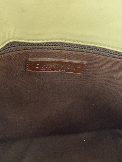 Chanel Vintage Cream Fever Tote Quilted Caviar