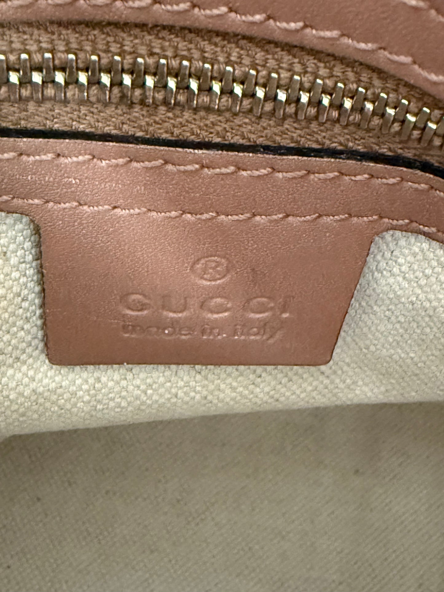 Gucci Rare Vintage GG Boston Bag Pink and Burgundy Web Stripe