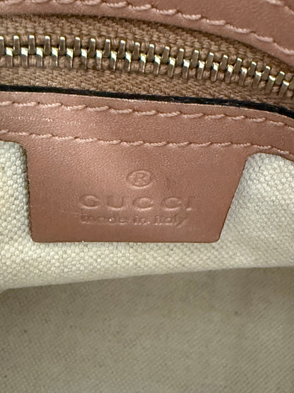 Gucci Rare Vintage GG Boston Bag Pink and Burgundy Web Stripe