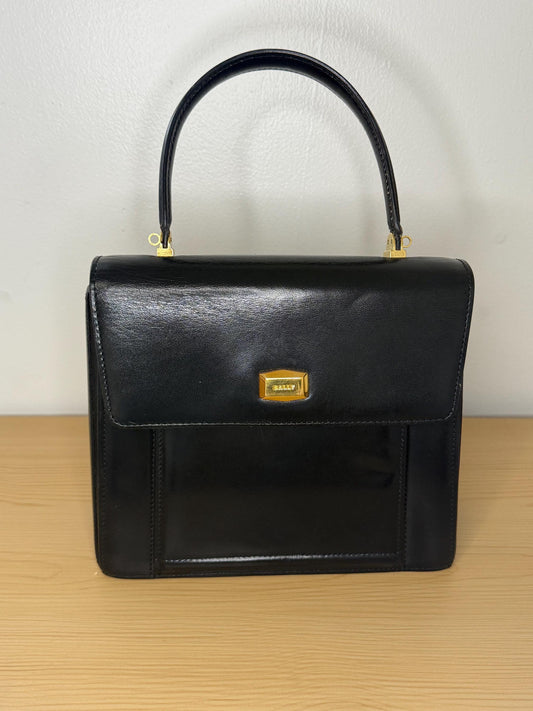 Bally Vintage Black Top Handle Bag