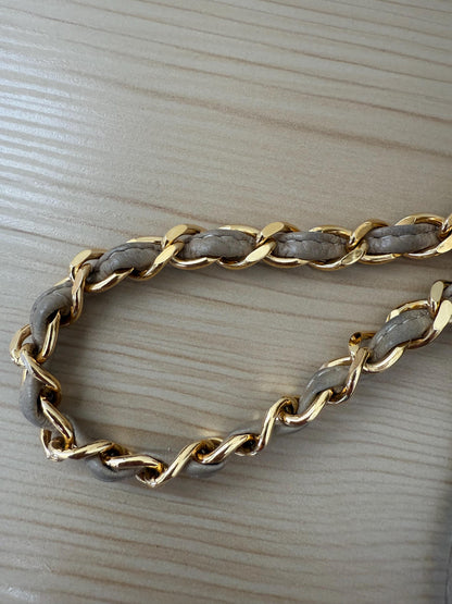 Chanel Vintage Beige Lambskin Leather Camera Bag