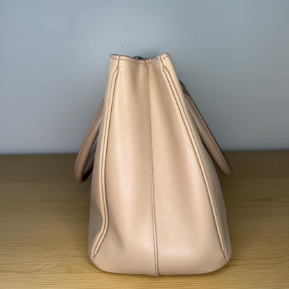 Prada Galleria Cameo Beige Saffiano Leather Bag