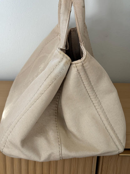 AUTHENTIC Prada Canapa Large Corda Beige Denium