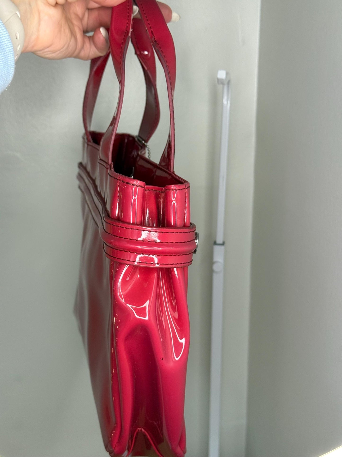 Armani Jeans Red Patent Leather Handbag