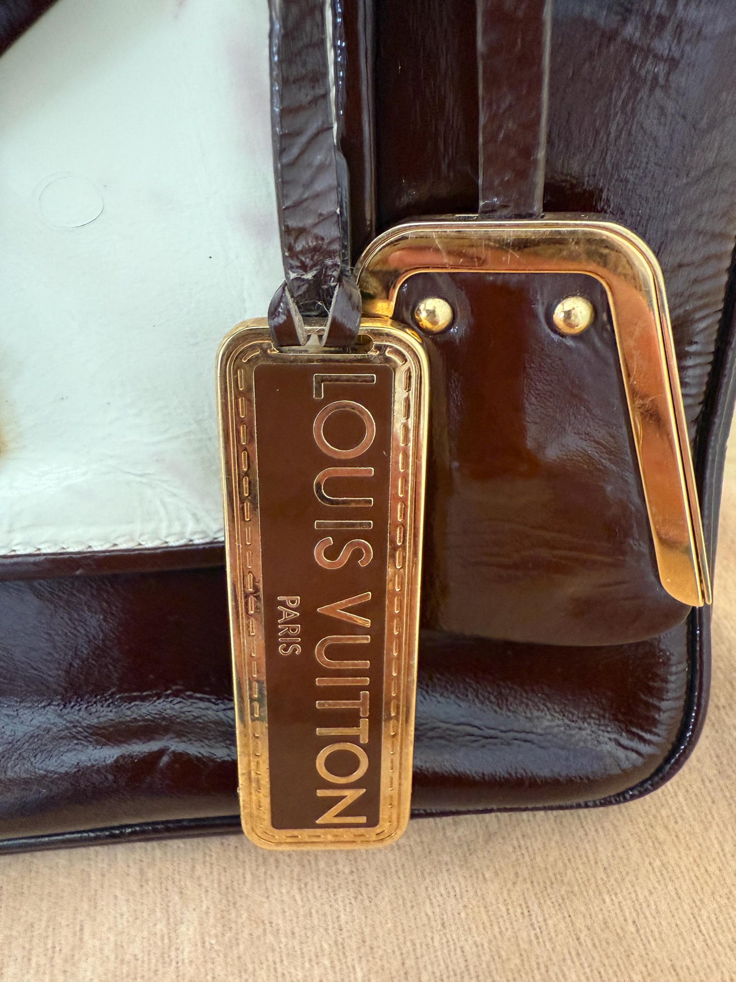 Louis Vuitton RARE Limited Edition 2002-2003 Cruise Line Sac Bicolor Patent Leather