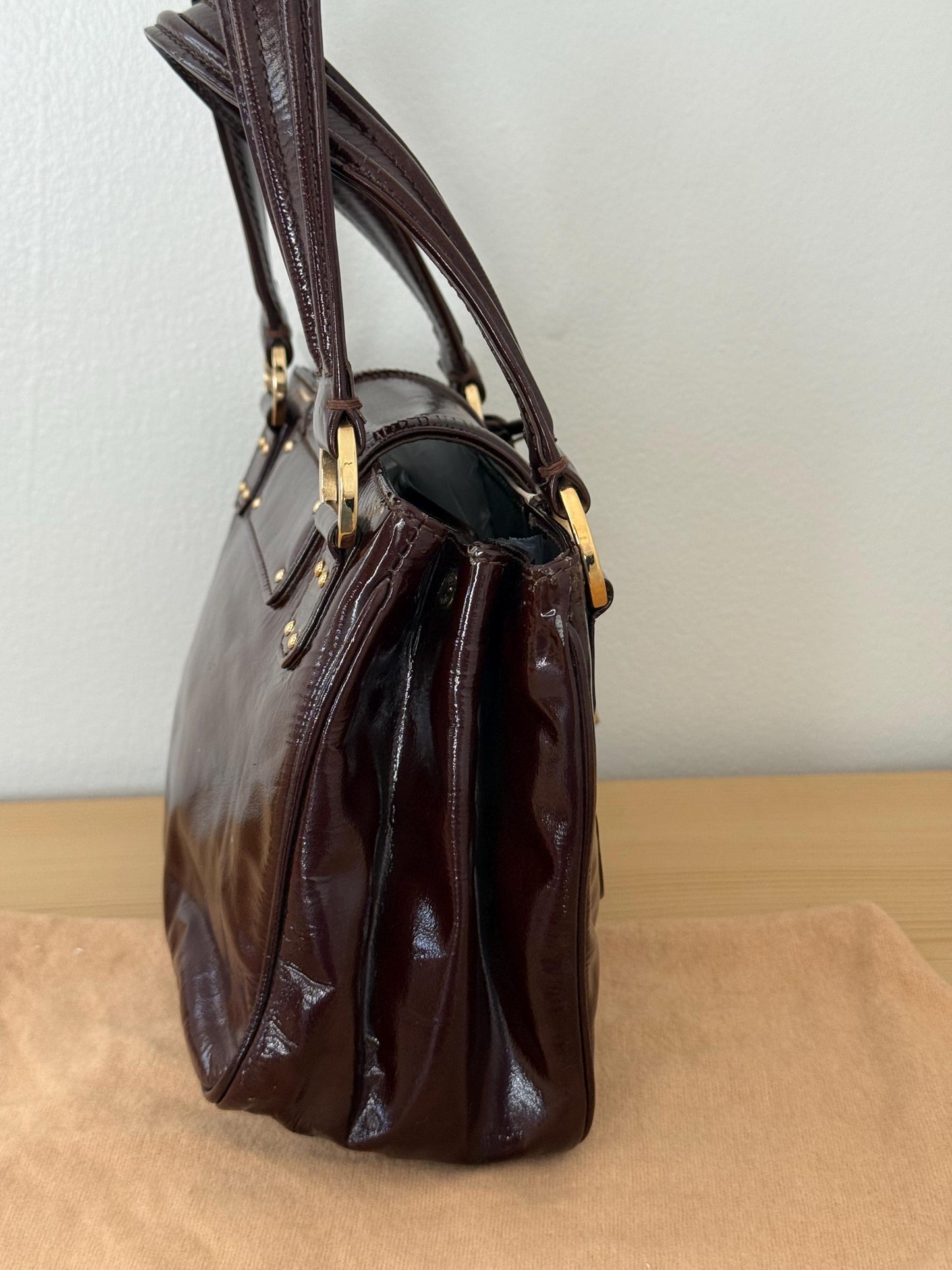 Louis Vuitton RARE Limited Edition 2002-2003 Cruise Line Sac Bicolor Patent Leather