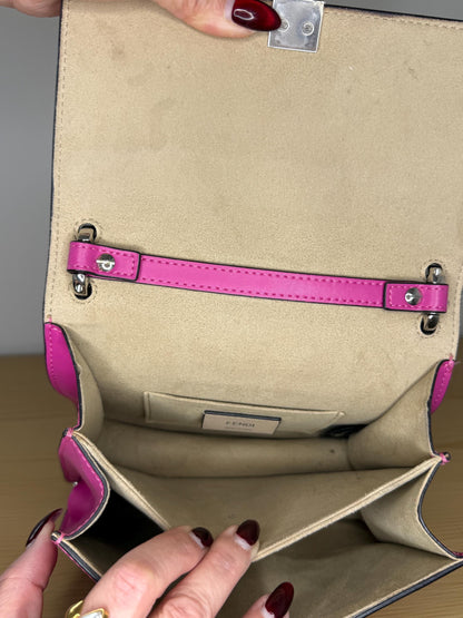 Fendi Kan I Pink Calfskin Leather Bag