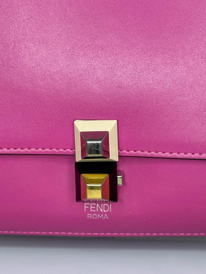 Fendi Kan I Pink Calfskin Leather Bag