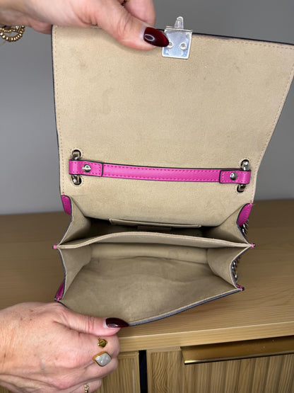Fendi Kan I Pink Calfskin Leather Bag