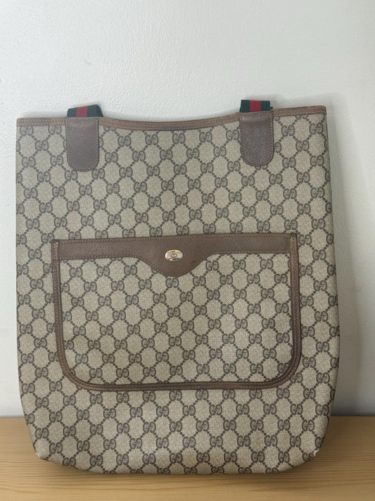 Gucci Vintage GG Supreme Sherry Line Tote