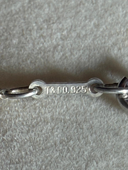 Tiffany Elsa Peretti Sterling Silver Cross Necklace