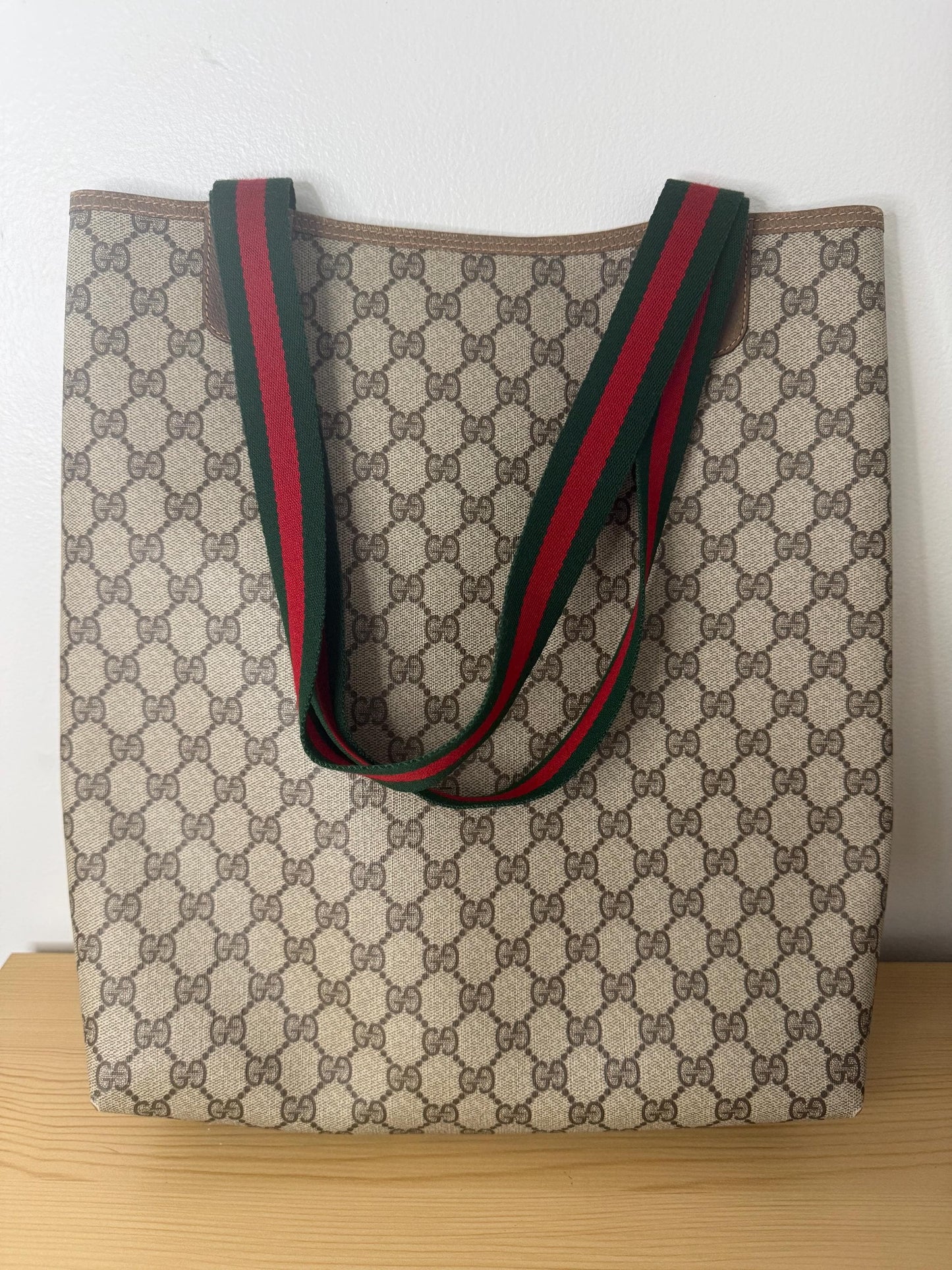 Gucci Vintage GG Supreme Sherry Line Tote