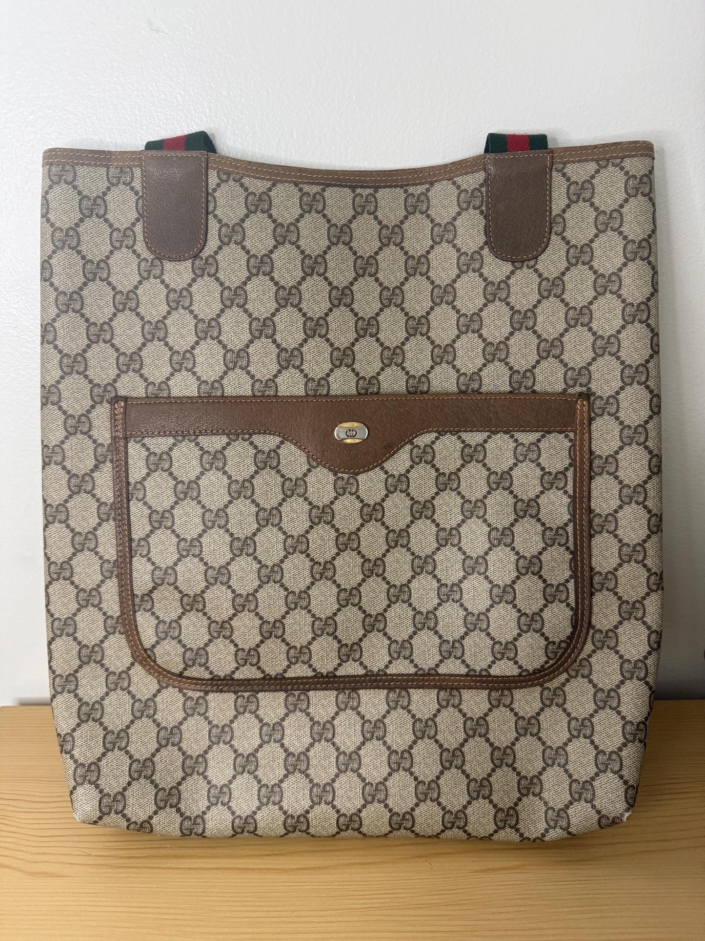 Gucci Vintage GG Supreme Sherry Line Tote