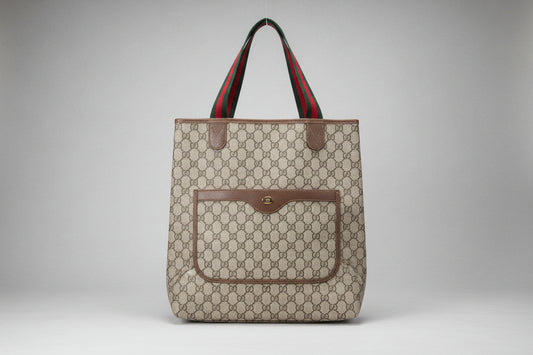 Gucci Vintage GG Supreme Sherry Line Tote