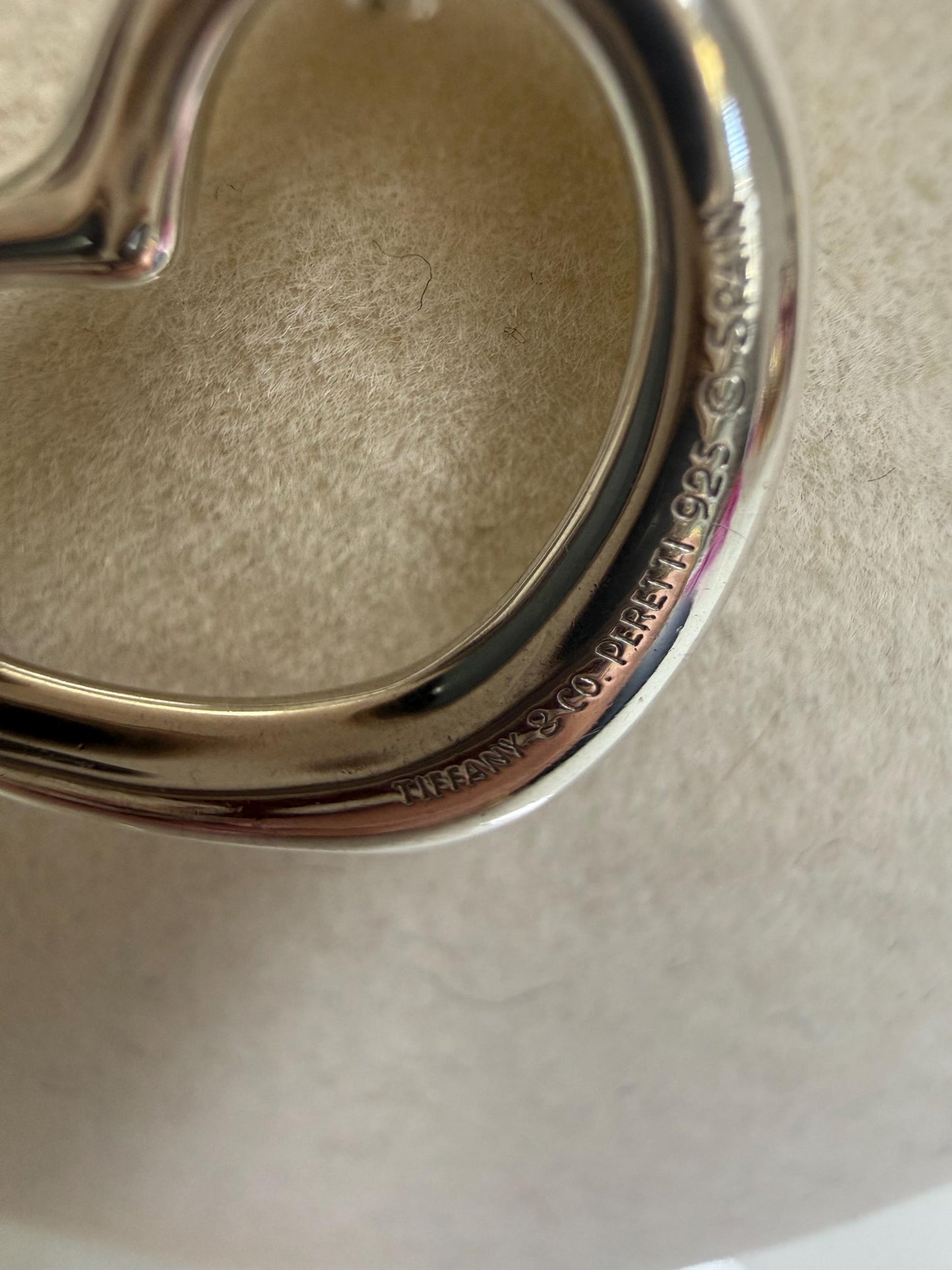 Tiffany Elsa Peretti Sterling Silver Open Heart Necklace