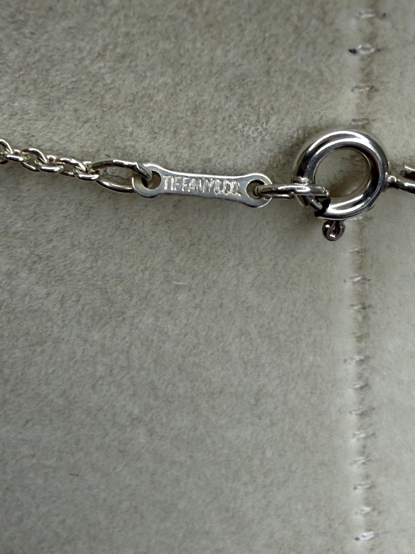 Tiffany Elsa Peretti Sterling Silver Open Heart Necklace