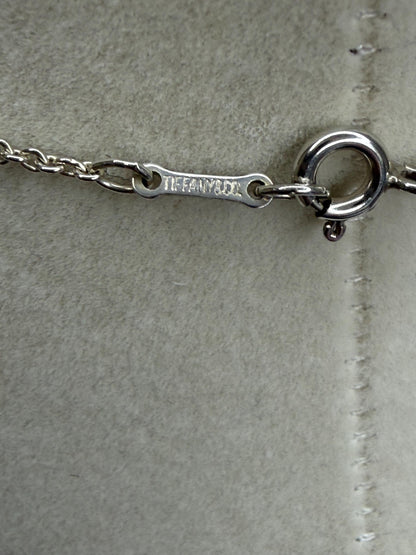 Tiffany Elsa Peretti Sterling Silver Open Heart Necklace