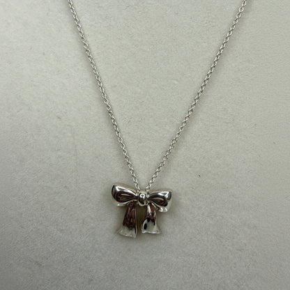Tiffany Sterling Silver Bow Necklace